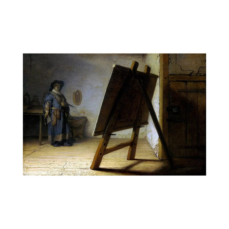 The Artist In His Studio by Rembrandt Van Rijn - Wrapped Canvas Print, 20.32 cm H x 30.48 cm W