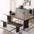 Vintage solid wood rectangular dining table-109603112