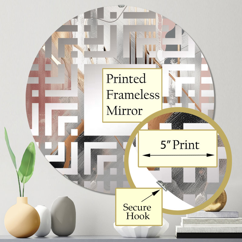 Dafni - Miroir mural carré, 23,6 po x 23,6 po