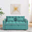 Velvet Pull-out Sleeper Sofa Bed, Adjustable Back and with USB Pport, swivel phone stand-1730899936-1730899939