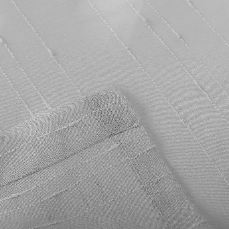 Paire de rideaux semi-transparents avec passe-tringle Aristteles, gris