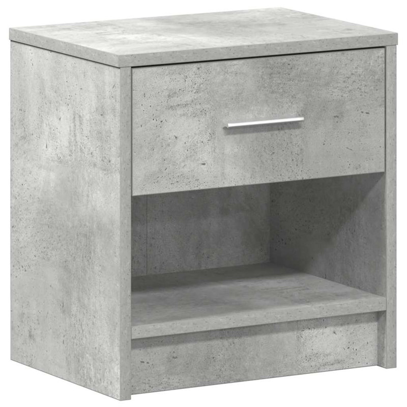 Bedside Cabinets With Drawer, Concrete Grey, 2
