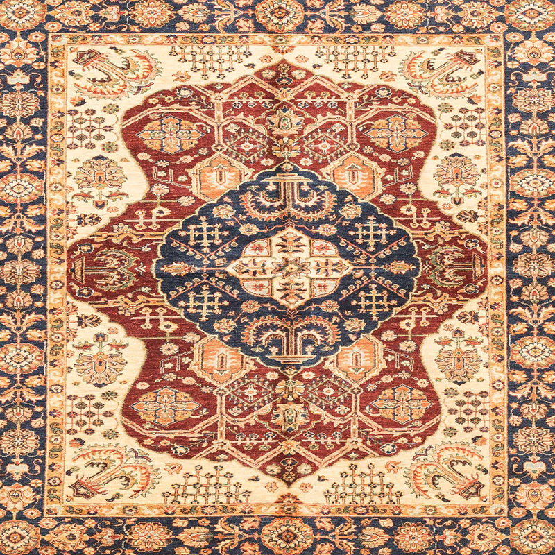 Abstract Indoor Rug, Square 6'