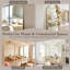 Très grand miroir de plancher arqué en métal pleine longueur avec support, miroir mural ou incliné pour chambre à coucher, salle de gym à domicile, salon, entrée-1200067757-1200067750