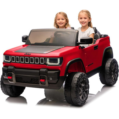 24V Licensed Kids Ride on Car, 2 Seater Electric Truck with Parent Remote Control, 3 Speeds, Bluetooth Music, LED Lights for Ages 3-8