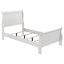 Ensemble de chambre à coucher simple 5 pièces White-1461394587