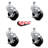 Rubber Wheel Swivel 12mm Threaded Stem Caster with Brake SCC