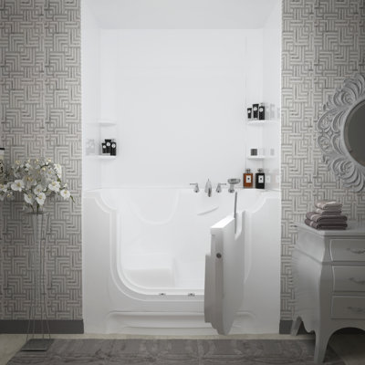 HandiTub 60'' x 30'' Fiberglass Bathtub with Faucet