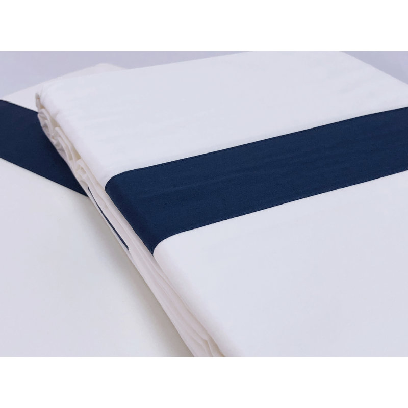 400 Thread Count Tencel Cotton Blend Sateen Sheet Set, California King, Navy