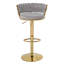Ensemble de 2 tabourets de bar George avec dossier rembourré en velours tissé, tabourets de comptoir réglables en hauteur, tabourets de cuisine pivotants pour îlot de cuisine, bar, gris-1652125625-1652125575