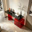 Console rouge à usages multiples en acrylique.-722314316
