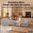 Boneless Convertible Corduroy Sleeper Sofa Bed, 3-Position (Sofa/Recliner/Bed) with High-Density Foam, No Assembly Required, Vacuum-Compressed for Easy Shipping-180198933