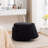  22.8" Wide Mid Century Upholstered Solid Wood Accent Chair Stool-24518580