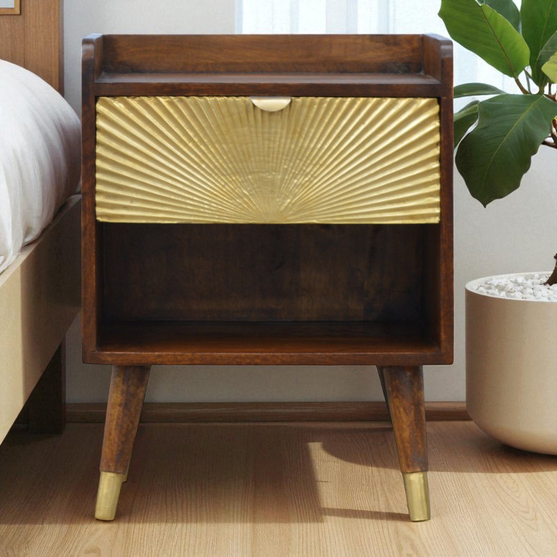 Dragoja 17.72'' W Solid Wood Nightstand