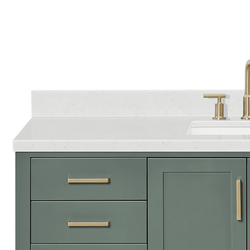 ARIEL Magnolia 60 Single Sink Bathroom Vanity with Top, Vintage Green