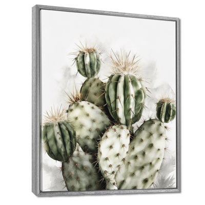«Lincoln Desert Green Flower Cactus» sur toile