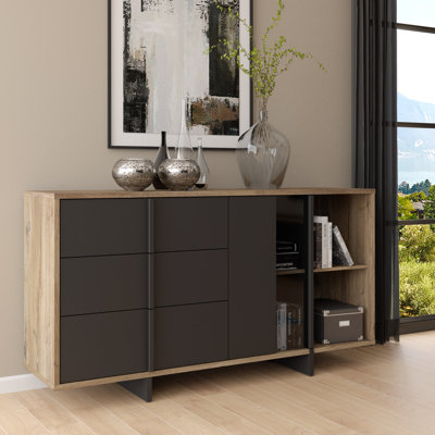 Eadoin 85.7Cm Wide 3 Drawer Sideboard