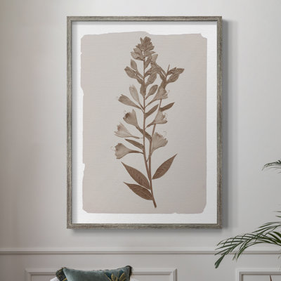Impression botanique monochrome I - bois massif 50191