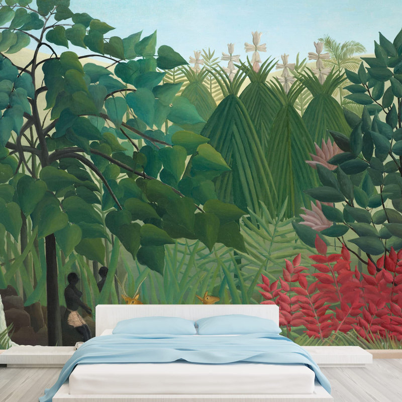 La grande chute d'eau par Henri Rousseau, L 66 po x l 96 po