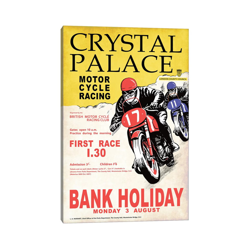 Crystal Palace Racing I by Mark Rogan - Print on Canvas, Wrapped Canvas, 45.72cm H x 30.48cm W x 1.91cm D