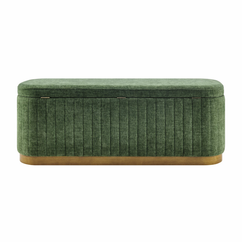 Lavli Fabric Storage Bench, Seneca Green