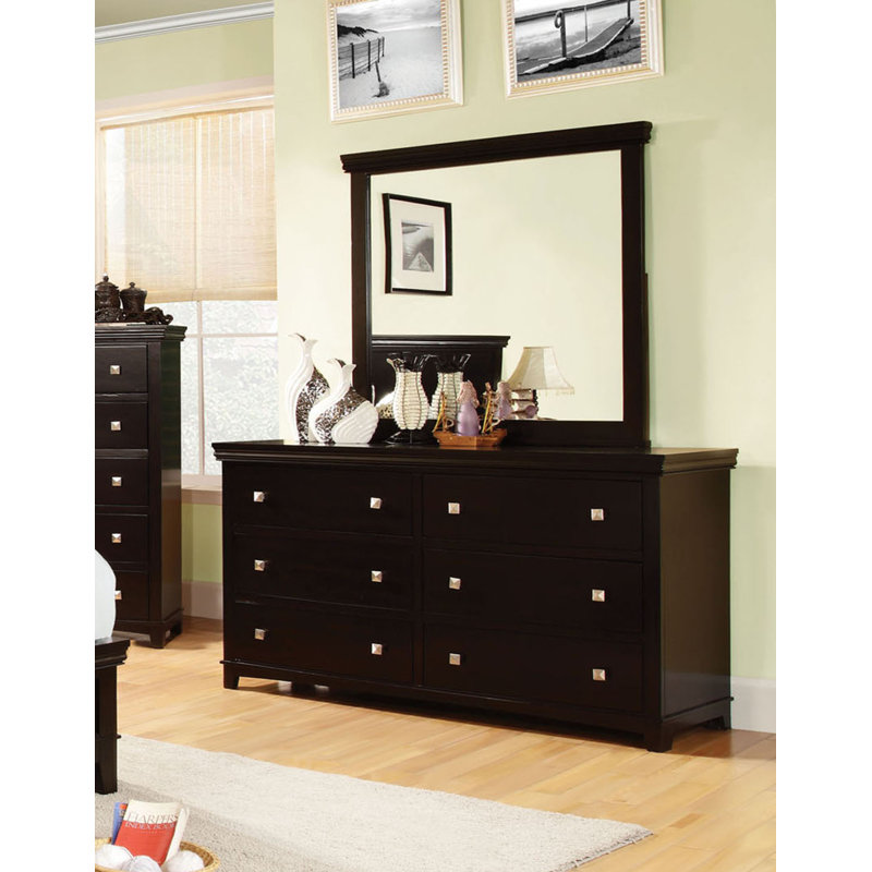 Barton Tussey 6 Drawer Standard Dresser/Chest, Espresso, SKU 1