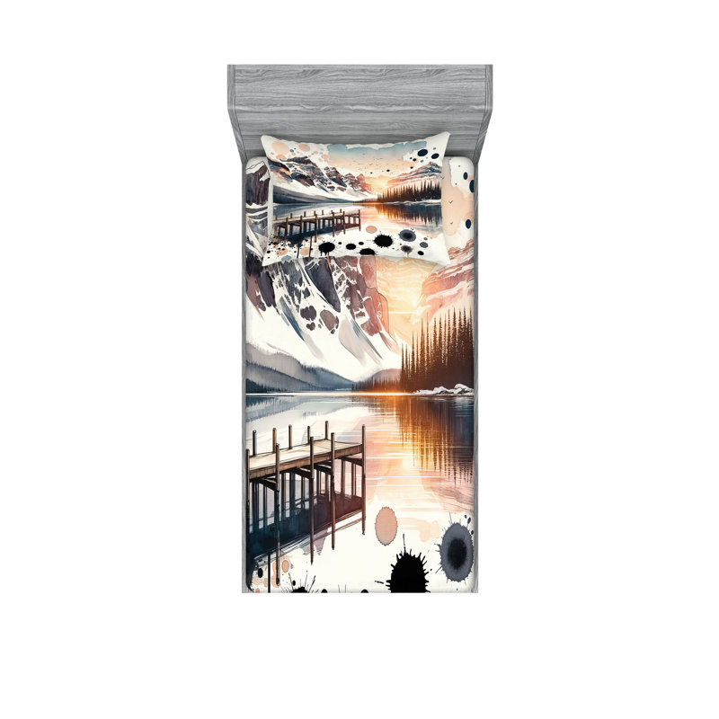 Microfiber Sheet Set, Twin Sheet Set with 1 Pillowcase