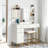 Vanity Desk With Power Outlet, Makeup Vanity With Chair