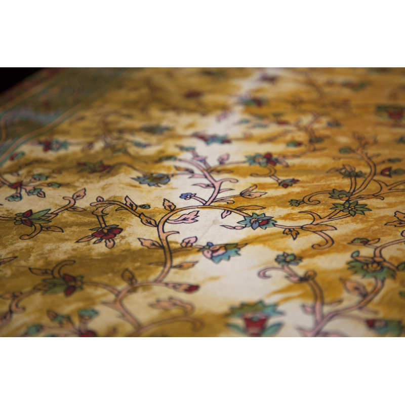 Tapisserie en coton, Jaune / Rouge, H 104 po x l 70 po