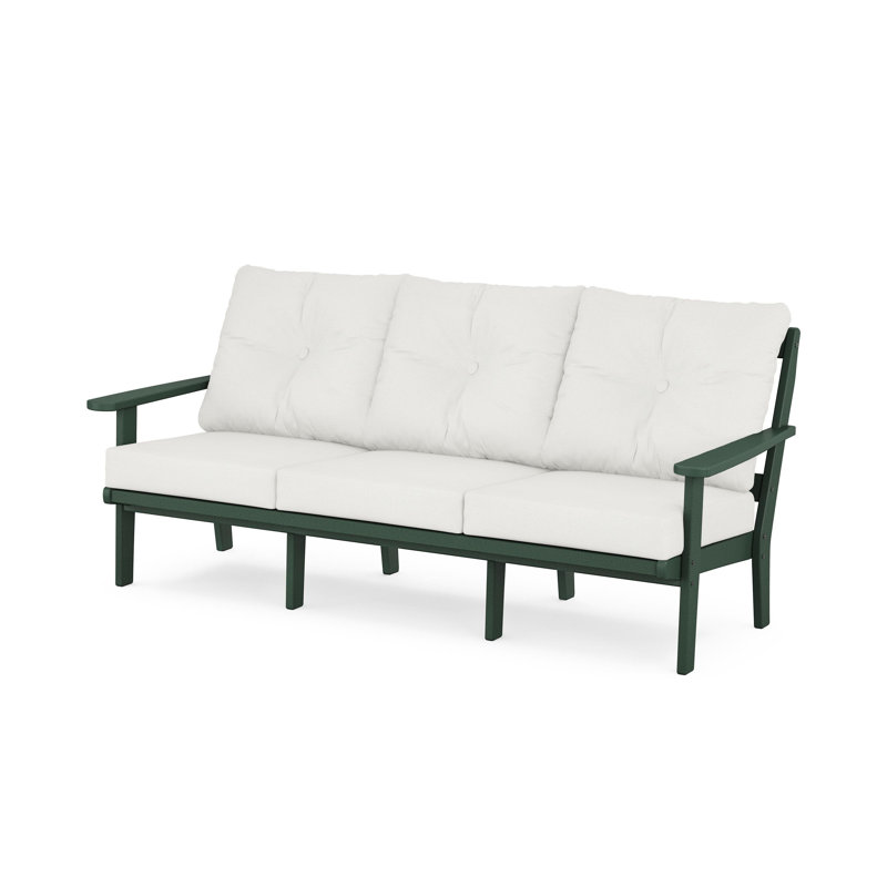 Lakeside Mission Deep Seating Sofa, Black, Natural