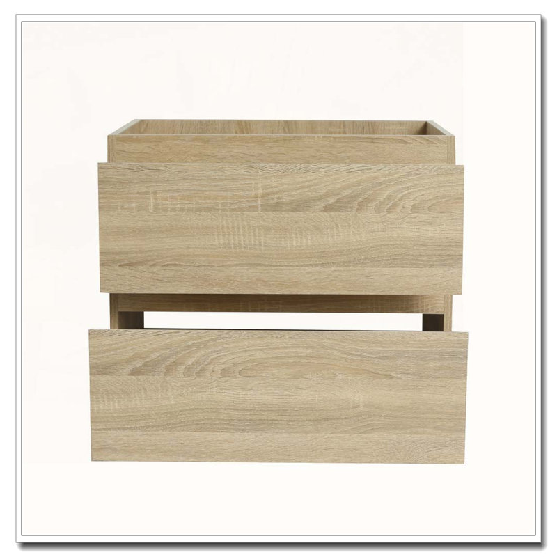 Wall Mounted Bathroom Vanity Main Cabinet Without Sink, Light Oak