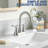 4" Centerset Double Handle Bathroom Vanity Sink Faucet with Pop-Up Drain and Supply Lines-110563461