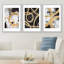 Cercle, anneau, spirale, collage, formes abstraites, ensemble d'illustrations sur toile flottante 3 pièces-85484207-85484209