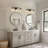 Aftin Modern 3-Light Black Vanity Fixture With Bubble Glass Shades