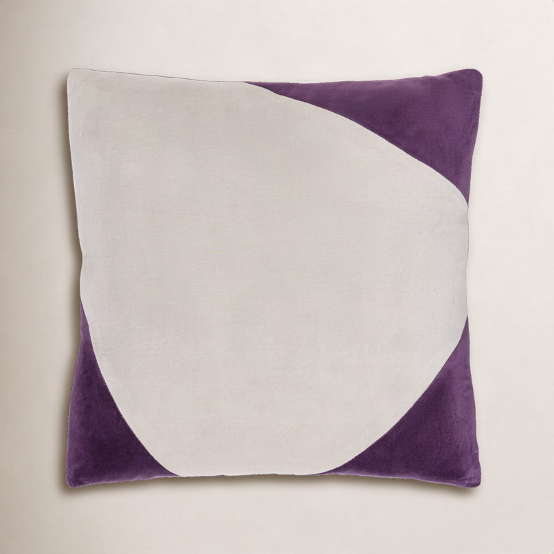 Coussin en coton Denny, Polyester/ Bourre en polyester, 22 po x 22 po, Noir
