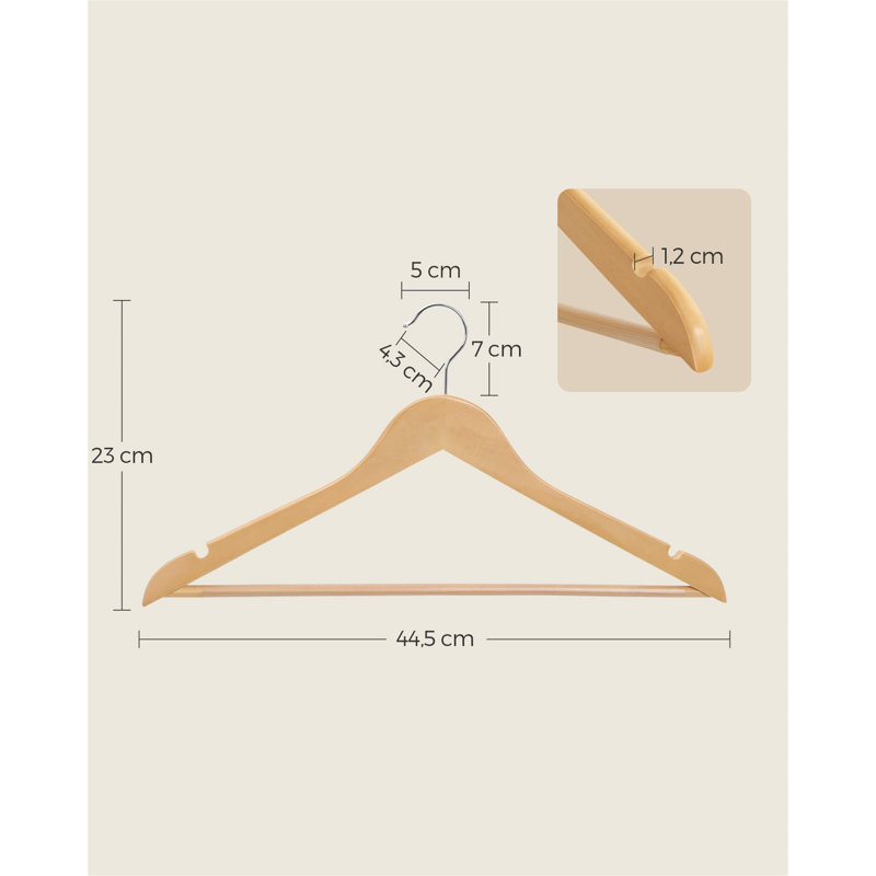 Beanland Manufactured Wood Standard Hanger, Natural
