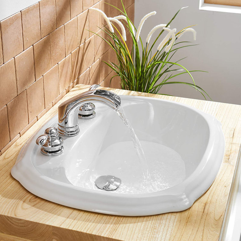 2-handle Bathroom Faucet with Drain Assembly, Chrome