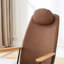 Chaise berçante ergonomique en brun - Coussin de siège épais, réglable, rembourré en métal pour faciliter la chambre de bébé, la chambre à coucher et le salon, coussin de tête, mousse (brun)-300389433
