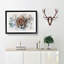 Tiger In The Blue Watercolour - Single Picture Frame Print on MDF-56740507-56740508