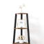 Fabiola 159 cm H x 33 cm W Iron Corner Bookcase