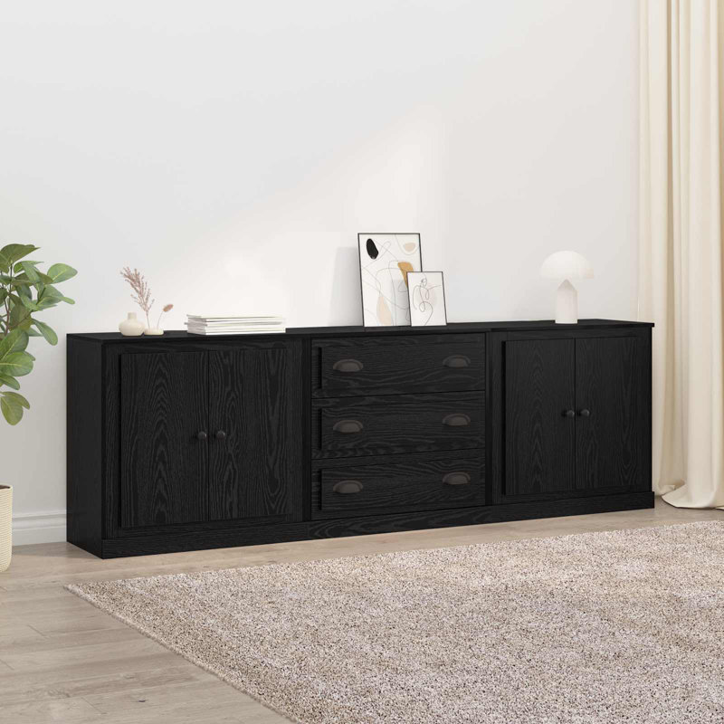 210cm Sideboard, Black Oak
