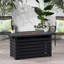 Foyer rectangulaire en fer de 30 000 BTU avec couvercle de réservoir protégé - l 45,00 po x P 42,00 po H 23,63 po, noir, zone d'assemblage facile
