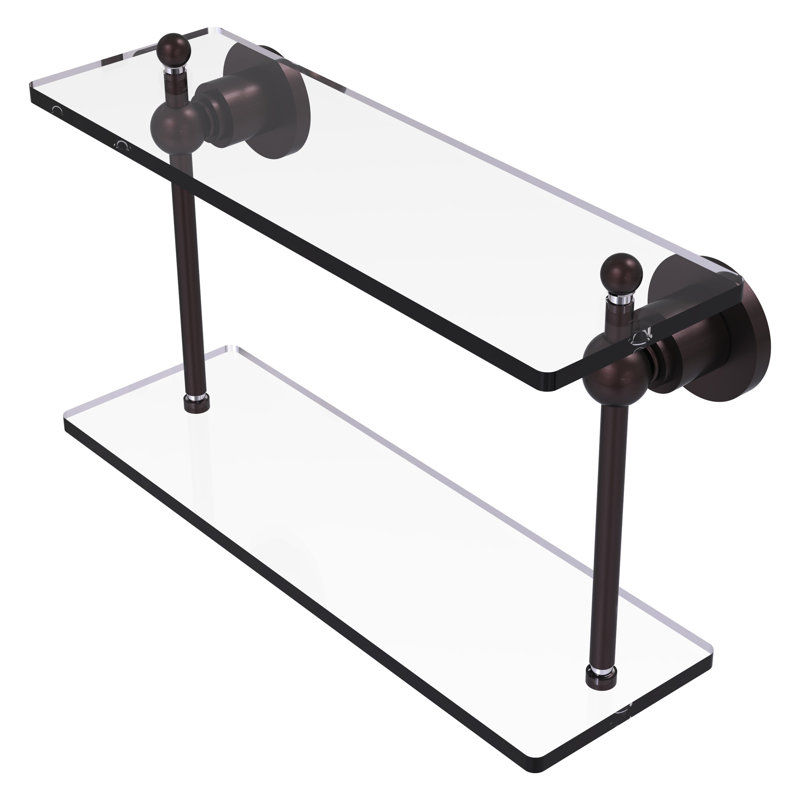 Lera 2 Piece Tiered Shelf, 16" W x 12" H, Antique Bronze