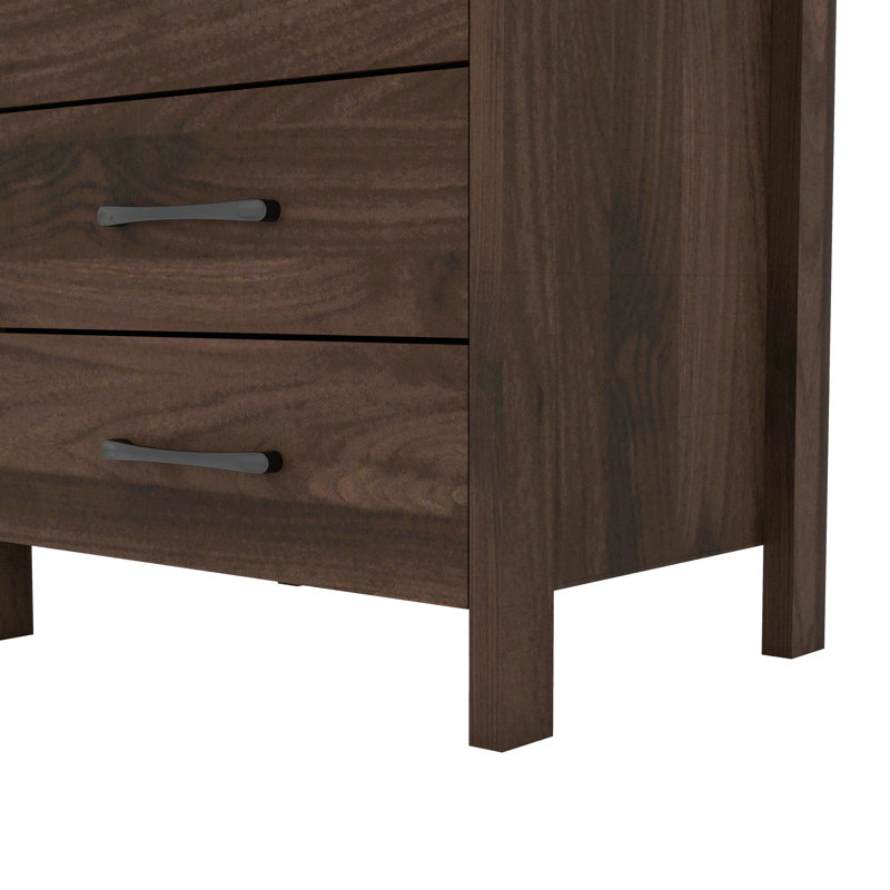 Allysyn Modern 3 Piece Bedroom Set, Royal Walnut