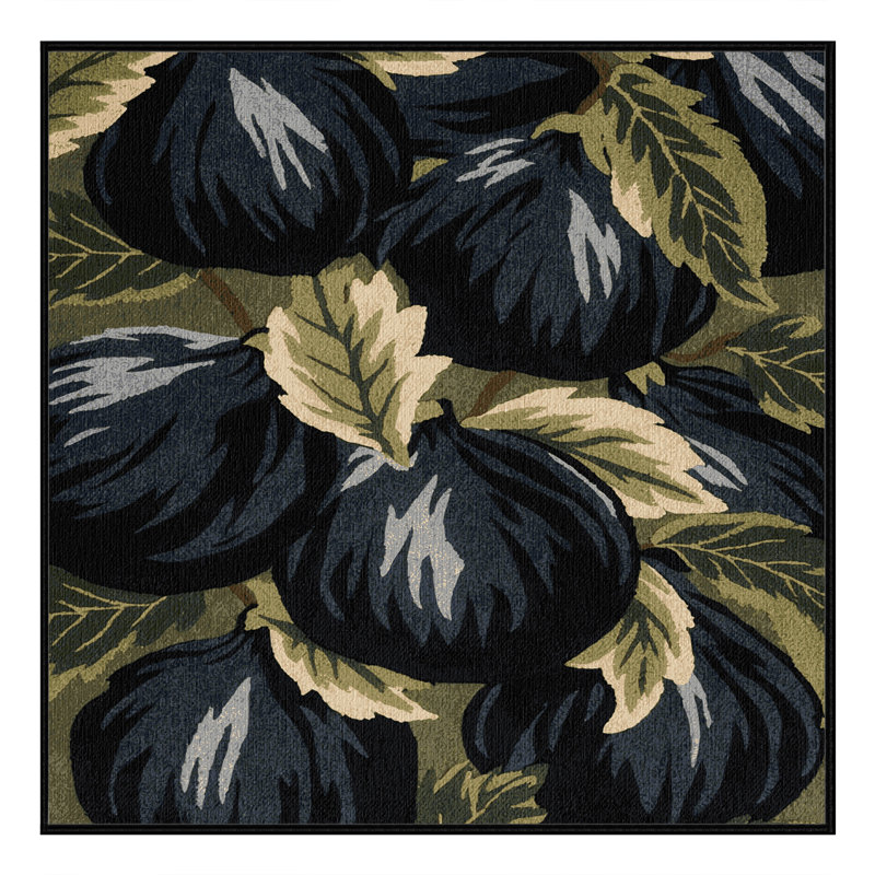  Tapis lavable noir Mission Fruit, Rectangulaire 7 pi x 10 pi