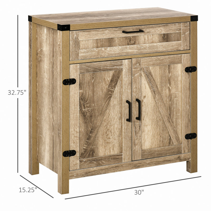 Armoire de rangement avec tiroir Farmhouse, Chêne