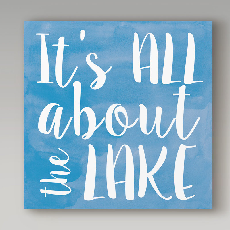 Keishawna «Lake», art textuel sur toile tendue, H 14 po x l 14 po
