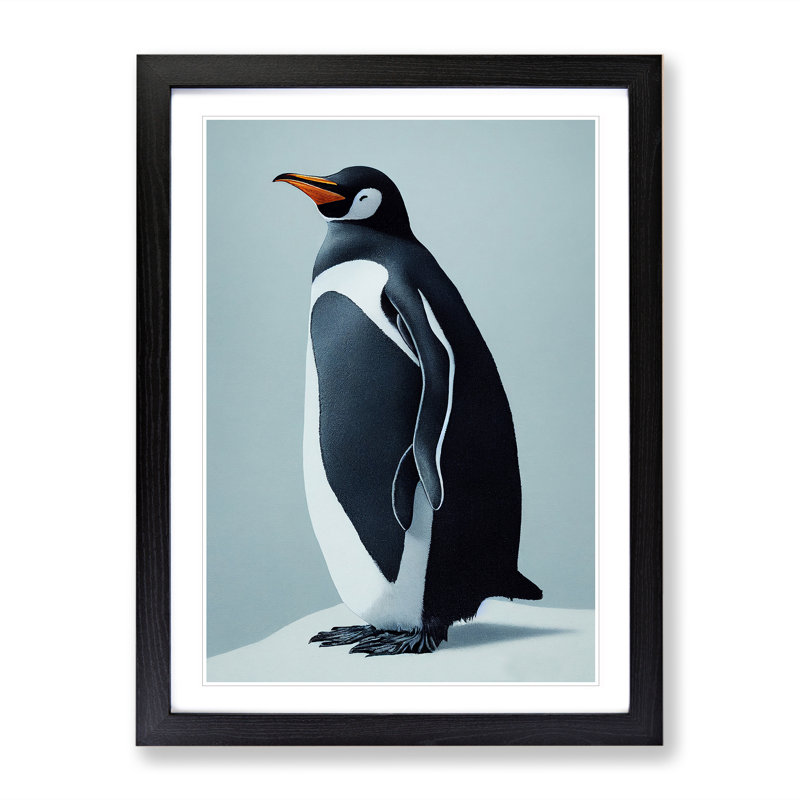Penguin View - Single Picture Frame Print, Black Framed, 34cm H x 25cm W x 2cm D