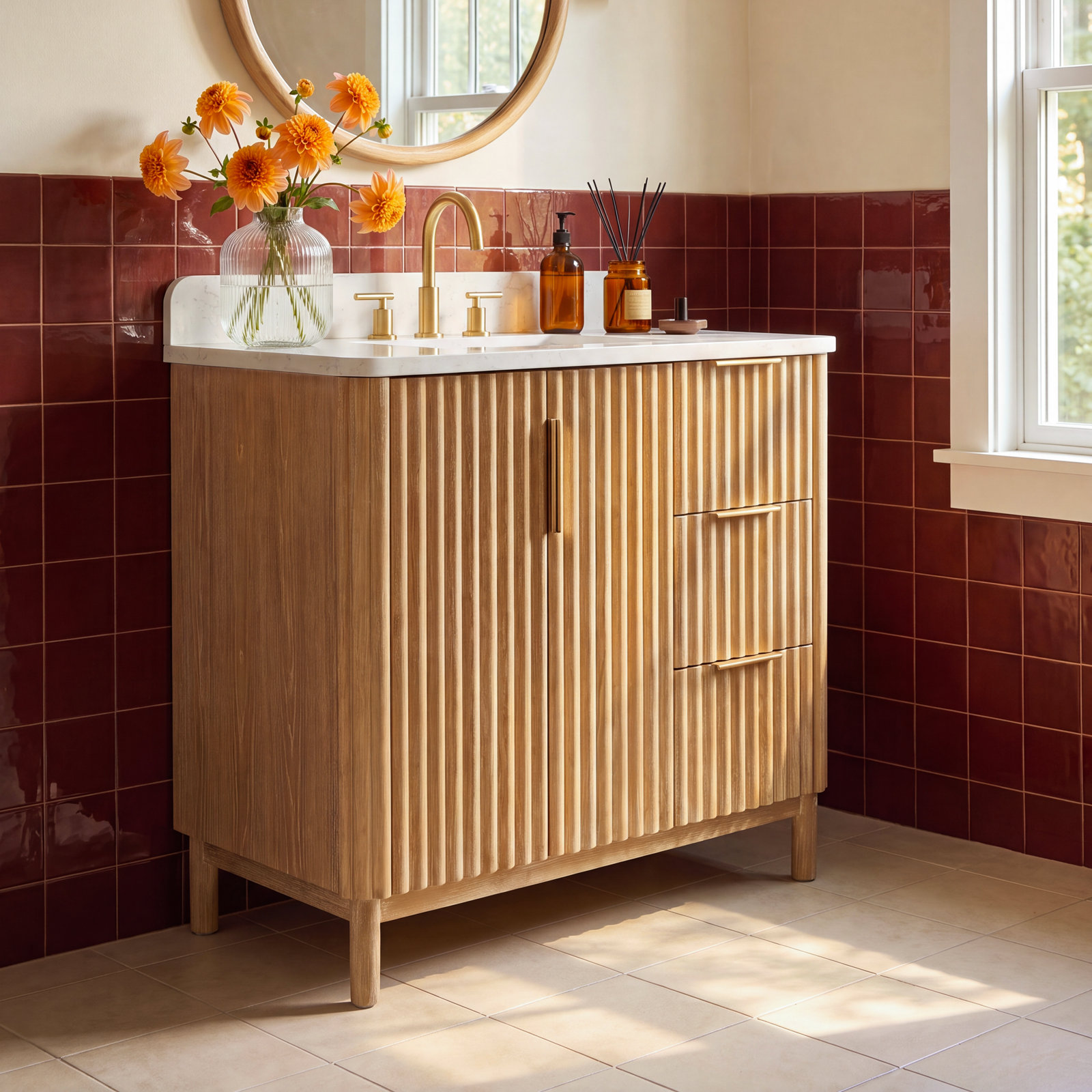 Siena Single Bathroom Vanity, Single Sink, 36"