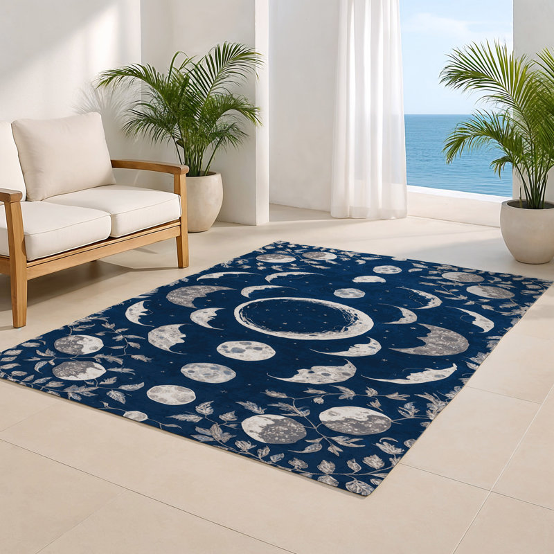 Tapis intérieur et extérieur bleu Nature